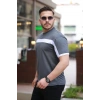 Erkek şerit Detaylı Kısa Kollu Tshirt