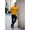 Erkek Thirt Bisiklet Yaka lim Fit Dar Kesim ikralı Tişört Günlük Basic Body  imon