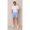 ERKEK u Yolu Çizgili Şort Ön Arka Cepli astikli Bel Regular Fit Yazlık Şort  avi