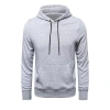 Erkek Uzun Kol Kapşonlu Basic weatshirt Hoodie  Gri