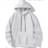 Erkek Uzun Kol Kapşonlu Basic weatshirt Hoodie  Gri