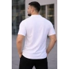 Erkek Waffle Kumaş Kısa Kollu Düğmeli Açık Yaka Regular Fit Gömlek  Beyaz