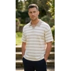 Erkek Yakalı Çizgi Desenli Oversize Tshirt