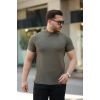 Erkek Yarım Balıkçı Yaka Kısa Kollu Tshirt