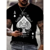 Erkekkısa Kollu Yuvarlak Yaka Desenli Viskon Tshirt