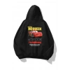 evgililer Günü Araba Baskılı Oversize Kapüşonlu weatshirt Hoodie  iyah