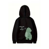 evgililer Günü Baskılı Oversize Kapüşonlu weatshirt Hoodie  iyah