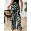 Kadın Beli Lastikli Leopar Desen Süprem Pantolon