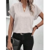 Kadın Kısa Kollu Hakim Yaka Sofya Bluz