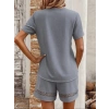 Kadın Kısa Kollu V Yakalı Bluz Ve Short Ikili Takım