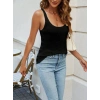 Kadın Kolsuz U Yaka Askılı Triko Bluz