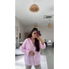 Kadın Tek Cepli Over Size Ketem Gömlek