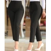 Kadın üste Oturan Paçası Bilek üzerinde Biten Krep Kumaş Kumaş Pantolon  (S)  50 (5XL)