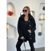 Kadın Uzun Kollu Cep Ve Düğme Detay Wellsof Kumaş Peluş Hırka