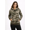 Kamuflaj Desenli 2 İplik 4 evsim Kapüşonlu Kanguru Cepli Hoodie weatshirt  Kamuflaj