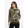Kamuflaj Desenli 2 İplik 4 evsim Kapüşonlu Kanguru Cepli Hoodie weatshirt  Kamuflaj
