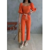 KETEN CROP KARPUZ KO BUZPANTOON HAIR KEERİ  Orange