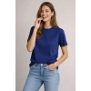 Osy odal Yumuşak Dokulu Kumaş Bisiklet Yaka Tshirt  acivert
