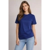 Osy odal Yumuşak Dokulu Kumaş Bisiklet Yaka Tshirt  acivert