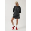 Oversize Lazer Kesim Bisiklet Yaka Thirt