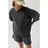 Oversize Lazer Kesim Bisiklet Yaka Thirt