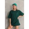 Regular Fit Tişört Bisiklet Yaka Yazlık Kısa Kol Basıc Thirt  Yeşil