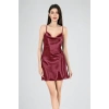 Secretsita Kısa Gecelik Degaje Bordo 7740