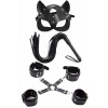 Secretsita Maske Kırbaç Bileklik 5 Li Harness Deri Set