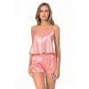 Secretsita Mercan Saten Babydoll Şort Takımı