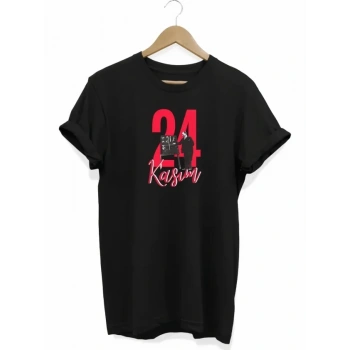 24 Kasım Öğretmenler Günü Öğretmen Hediyesi Baskılı Oversize Tshirt  iyah
