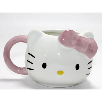 3D Hello Kitty Tasarımı Porselen Kupa Bardak