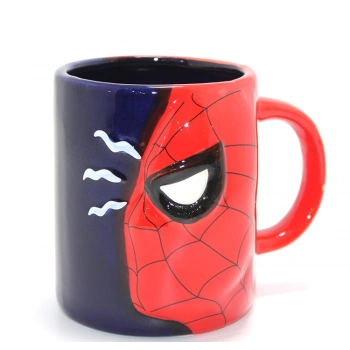 3D Spiderman Tasarımlı Porselen Kupa Bardak