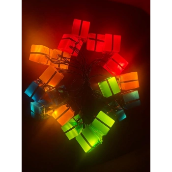 4 Metre 20 Led Pilli 2 Kademeli Hediye Kutusu Led Işık