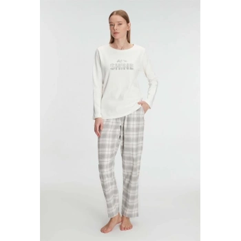Anıl Uzun Kol Pamuklu Kışlık Pijama Takımı