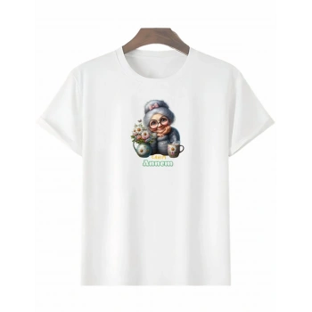 Anneler Gününe Özel Tasarım Canım Annem Baskılı Tshirt  Beyaz