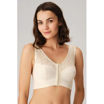 Secretsita Balensiz Desteksiz Dolgusuz Geniş Askılı Toparlayıcı Önden Açılan Sırt Destekli Küçültücü Sütyen Ten