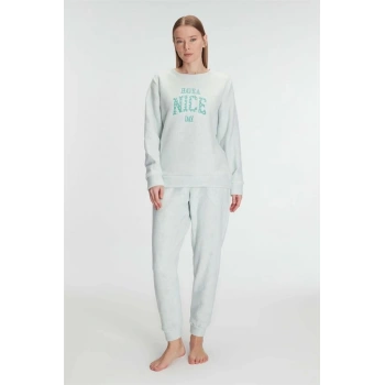 Secretsita Uzun Kol Polar Pijama Takımı