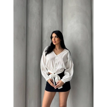 Bağlama Detaylı Gömlek