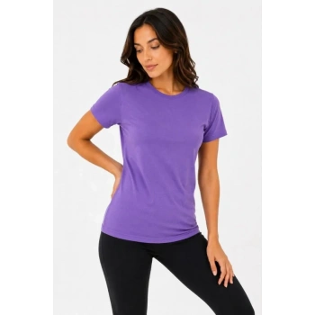 Basic Tişört Bisiklet Yaka Kısa Kol Günlük Yazlık lim Fit Thirt  or