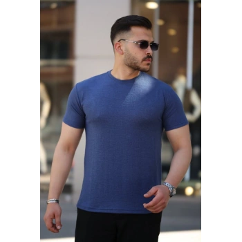 Erkek Ağaç Kabuğu Desenli Kısa Kollu Tshirt