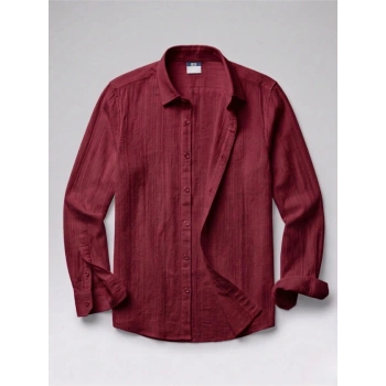 Erkek Armürlü Yarım Oversize üslin Gömlek