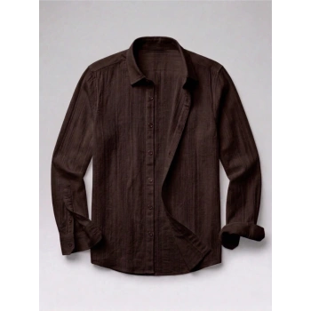 Erkek Armürlü Yarım Oversize Müslin Gömlek