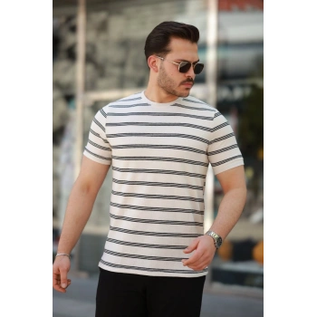 Erkek çizgili Kısa Kollu Tshirt