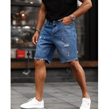 Erkek Mavi Detaylı Şort