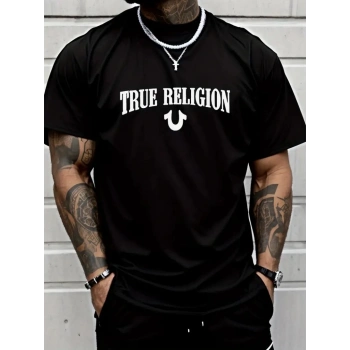 Erkek True Religion Baskılı Süprem Tshirt