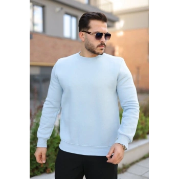 Erkek Üç İplik Şardonlu Sweatshirt