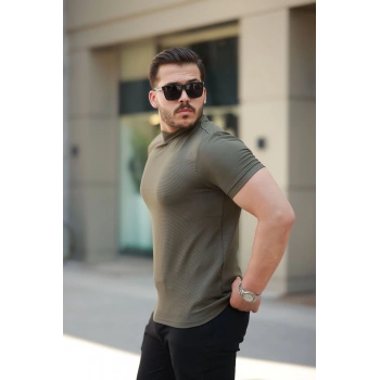 Erkek Yarım Balıkçı Yaka Kısa Kollu Tshirt