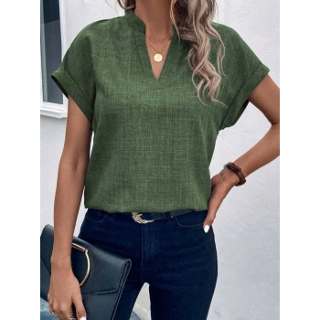 Kadın Kısa Kollu Hakim Yaka Sofya Bluz