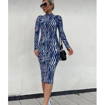 Kadın Uzun Kollu Mikro Midi Elbise