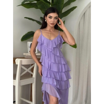 Ples Yırtmaç Detaylı Elbise